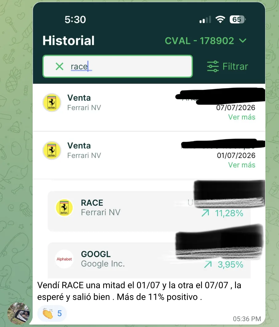 Victoria: RACE (Ferrari) +11,28% vendida en dos mitades