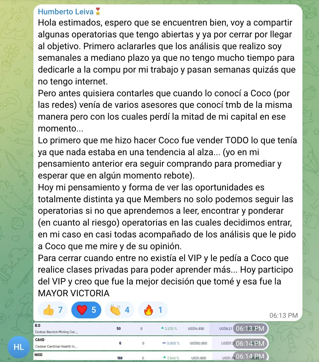 Victoria: Su mayor victoria: cambiar la forma de invertir