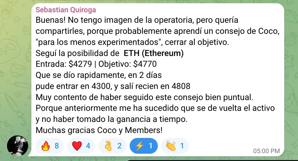 Victoria: ETH +11,8% en 2 días
